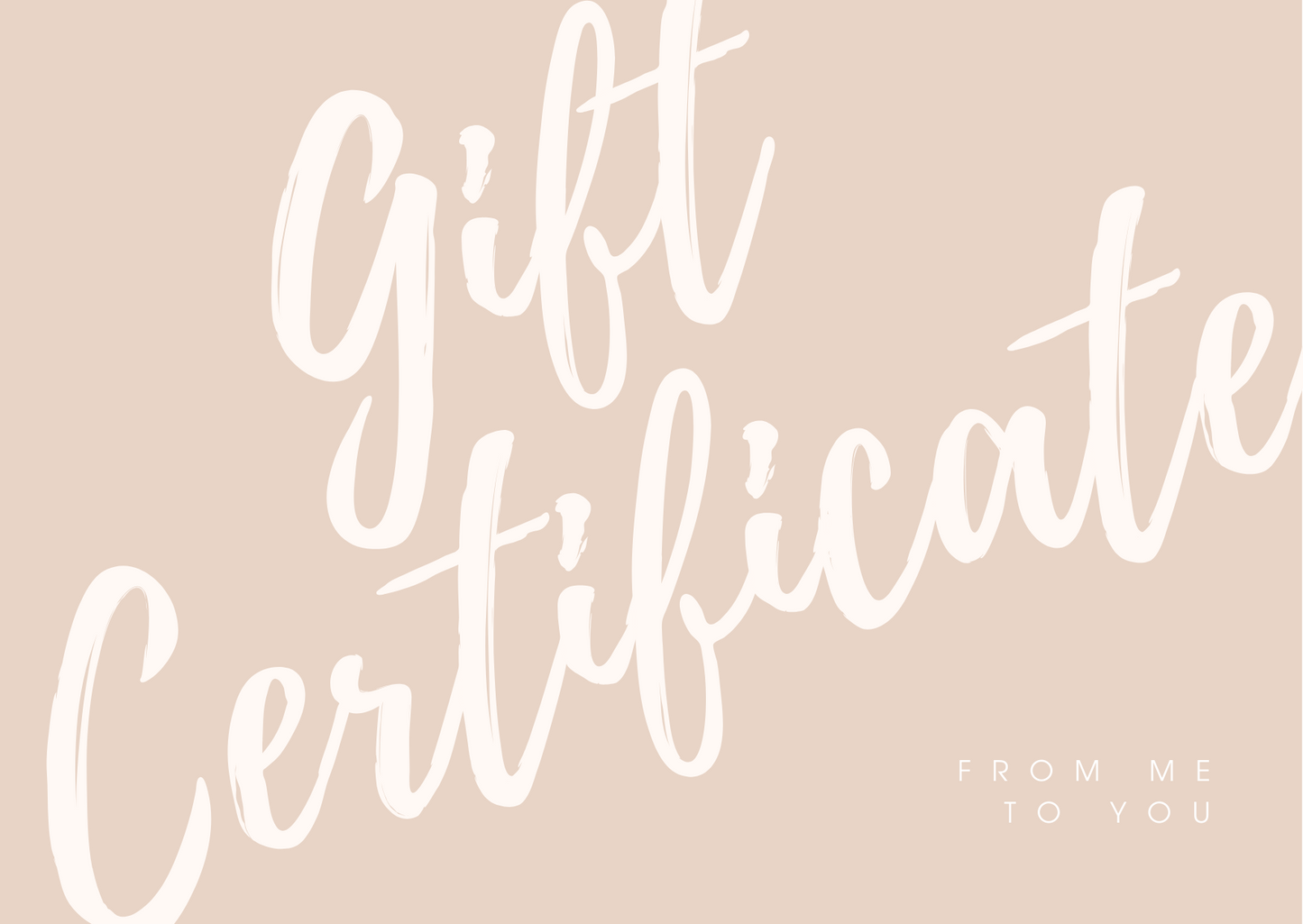 Chic Neutral Gift Certificate: From Me to You