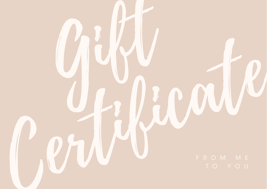 Chic Neutral Gift Certificate: From Me to You